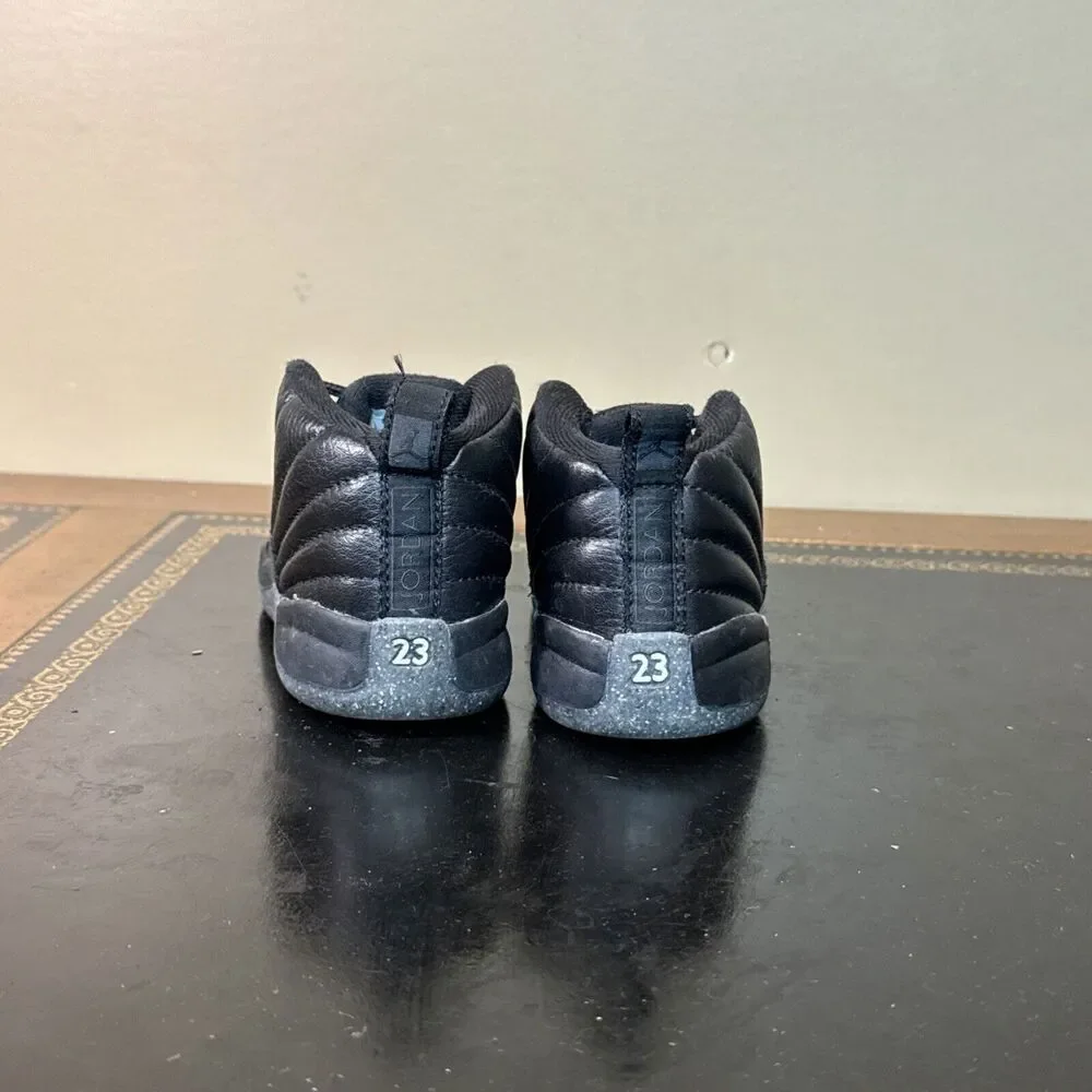 Jordan Toddler/Infant All-Black Leather High-Top Sneakers
